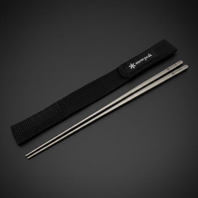 Snow Peak SCT-115 鈦筷子 (鈦原色，附保護套)